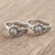 Sterling silver toe rings, 'Delightful Blooms' - Flower-Shaped Sterling Silver Toe Rings from India (image 2) thumbail