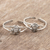 Sterling silver toe rings, 'Gorgeous Blooms' - Floral Design Sterling Silver Toe Rings from India (image 2) thumbail