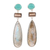 Multi-gemstone dangle earrings, 'Creative Allure' - Multi-gemstone Dangle Earrings from India thumbail