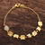 Gold plated rainbow moonstone link bracelet, 'Golden Plaza' - 18k Gold Plated Rainbow Moonstone Bracelet (image 2) thumbail