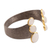 Gold accented rainbow moonstone cuff bracelet, 'Golden Rainbow' - Gold Accented Rainbow Moonstone Cuff Bracelet from India (image 2b) thumbail