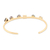 Gold plated multi-gemstone cuff bracelet, 'Style and Grace' - Gold Plated Multi-Gemstone Cuff Bracelet from India (image 2c) thumbail
