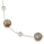 Labradorite and blue topaz station bracelet, 'Majestic Mist' - Labradorite and Blue Topaz Station Bracelet from India