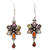 Multi-gemstone dangle earrings, 'Rainbow Bright' - Carnelian and Blue Topaz Sterling Silver Dangle Earrings thumbail