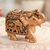 Wood sculpture, 'Regal Golden Elephant' - Golden Elephant Sculpture from India (image 2) thumbail