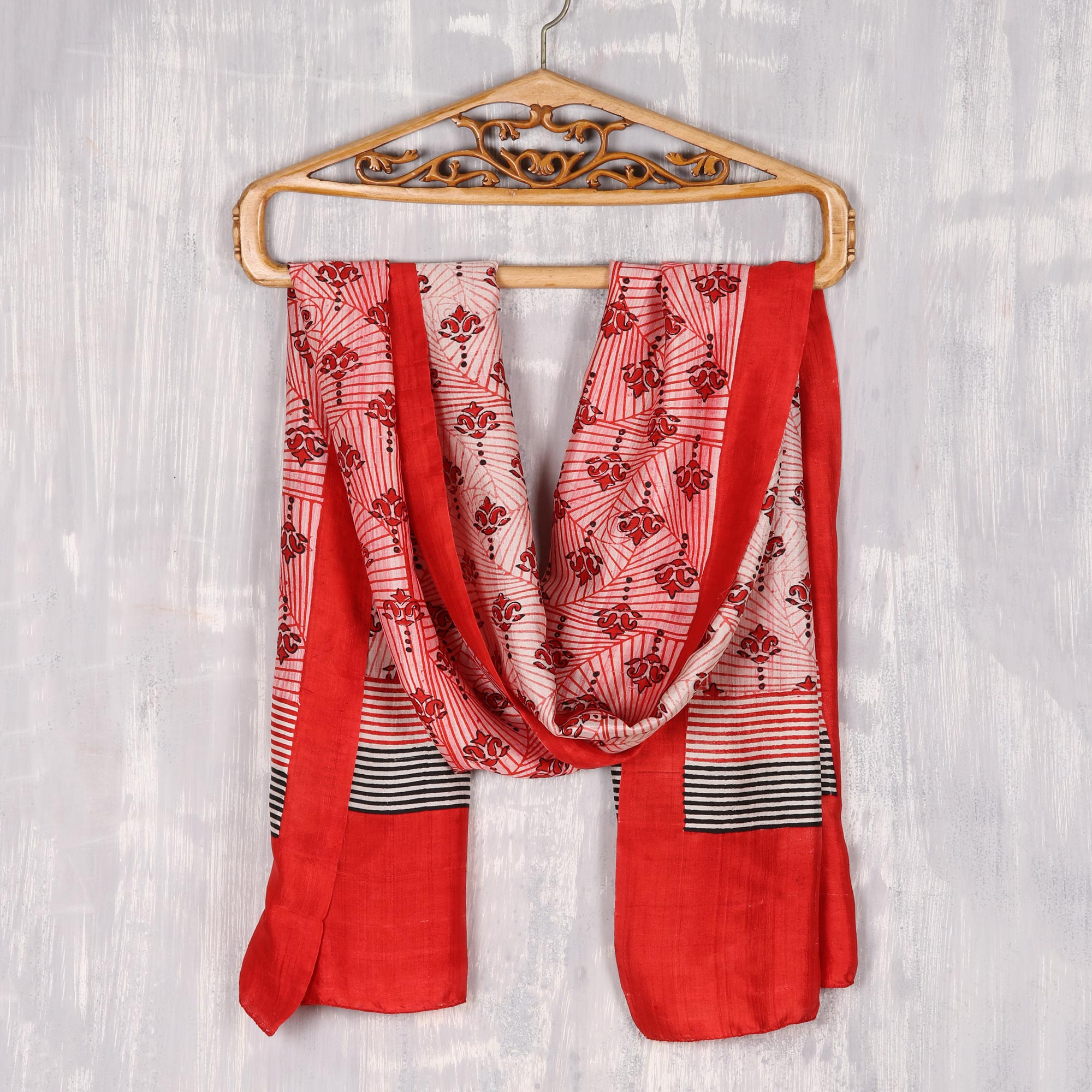 hand printed silk scarves