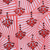 Seidentuch, 'Anmutige rote Geometrie' - Indien Hand-Blockdruck-Seidenschal in Rot auf Elfenbein