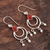 Carnelian and cultured pearl dangle arrings, 'Firelight's Glow' - Sterling Silver, Carnelian and Cultured Pearl Dangle Earring (image 2b) thumbail