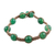 Pulsera con cuentas de ónix - Pulsera de macramé con ónix verde anudada a mano de la India