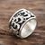 Sterling silver spinner ring, 'Om Fascination' - Sterling Silver Om Spinner Ring from India (image 2b) thumbail
