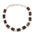 Smoky quartz link bracelet, 'Dark Rectangles' - Smoky Quartz Link Bracelet from India thumbail