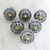 Embellished wood knobs, 'Rainbow Charm' (set of 6) - Iridescent Beaded Wood Drawer Knobs (Set of 6) (image 2) thumbail