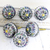 Embellished wood knobs, 'Rainbow Charm' (set of 6) - Iridescent Beaded Wood Drawer Knobs (Set of 6) (image 2b) thumbail
