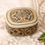 Papier mache decorative box, 'Srinagar Beauty' - Artisan Crafted Hand Painted Papier Mache Box
