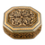 Dekorative Schachtel aus Pappmaché - Handbemalte dekorative Holzkiste in Schwarz und Gold
