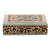 Dekorative Schachtel aus Pappmaché - Mit Samt ausgekleidete dekorative Schachtel aus Pappmaché