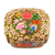 Caja decorativa de papel maché - Caja decorativa floral forrada en terciopelo