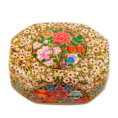 Artisan Crafted Wood and Papier Mache Decorative Box