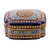 Papier mache decorative box, 'Kashmir Sapphire' - Blue and Gold Papier Mache and Wood Decorative Box (image 2b) thumbail