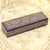 Papier mache decorative box, 'Kashmir Ultramarine' - Blue and Gold Hand Painted Wood Trinket Box from India