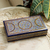 Papier mache decorative box, 'Kashmir Dynasty' - Artisan Crafted Blue and Gold Papier Mache Box thumbail