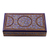 Papier mache decorative box, 'Kashmir Dynasty' - Artisan Crafted Blue and Gold Papier Mache Box (image 2a) thumbail