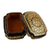 Dekorative Schachtel aus Pappmaché - Handbemalte dekorative Box in Schwarz und Gold