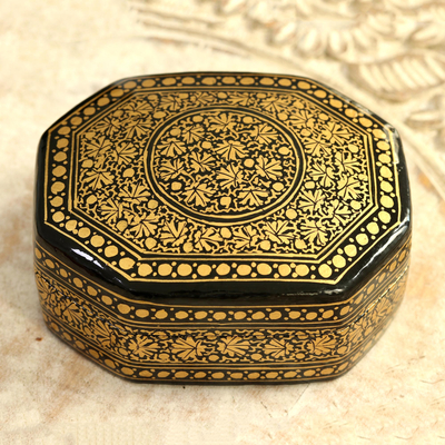 Dekorative Schachtel aus Pappmaché - Kunsthandwerklich gefertigte dekorative Schachtel aus Pappmaché