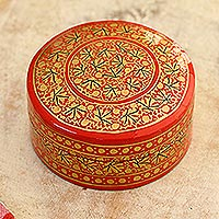 Featured review for Papier mache decorative box, Kashmir Red