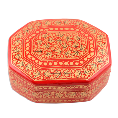 Dekorative Schachtel aus Pappmaché – Elegante Schmuckschatulle aus Pappmaché und Holz
