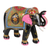 Wood sculpture, 'Splendid Elephant' - Colorful Handpainted Elephant Sculpture from India thumbail