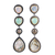 Multi-gemstone dangle earrings, 'Novel Palette' - Multi-Gemstone Long Dangle Earrings from India thumbail
