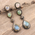 Multi-gemstone dangle earrings, 'Novel Palette' - Multi-Gemstone Long Dangle Earrings from India (image 2b) thumbail