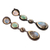 Multi-gemstone dangle earrings, 'Novel Palette' - Multi-Gemstone Long Dangle Earrings from India (image 2c) thumbail