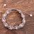 Rose quartz beaded bracelet, 'Macrame Halo' - Rose Quartz Macrame Hand-Knotted Bracelet from India (image 2) thumbail