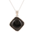 Onyx pendant necklace, 'Industrial Edge' - Industrial Chic Onyx Pendant Necklace from India