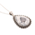 Dendritic opal pendant necklace, 'Gathering Storm' - Dendritic Opal and Sterling Silver Pendant Necklace