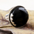 Onyx cocktail ring, 'Mountain Range' - Unique Sterling Silver and Onyx Cocktail Ring