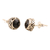 Onyx stud earrings, 'Black As Night' - Small Black Onyx Stud Earrings from India (image 2c) thumbail