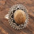 anillo cóctel jaspe - Anillo de cóctel Earthy Jasper de la India