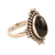 Onyx cocktail ring, 'Rapt' - Onyx Cabochon Cocktail Ring from India