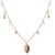 Vergoldete Sterlingsilber- und Chalcedon-Anhänger-Halskette, „Jhalana Joy“ – 22 Karat vergoldete Chalcedon-Anhänger-Halskette
