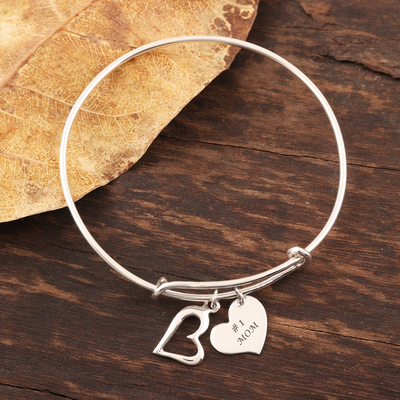 Delight Jewelry Awareness Ribbon You are More Loved Bangle Bracelet 