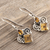 Citrine dangle earrings, 'Paramount' - Citrine Dangle Earrings Handmade in India