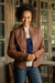 Women's lLeather jacket, 'Stylish Elegance' - Moto Style Leather Jacket in Cinnamon