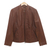 Women's lLeather jacket, 'Stylish Elegance' - Moto Style Leather Jacket in Cinnamon (image 2e) thumbail