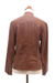Women's lLeather jacket, 'Stylish Elegance' - Moto Style Leather Jacket in Cinnamon (image 2f) thumbail