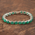 Rhodium-plated onyx tennis bracelet, 'Tennis, Anyone?' - Rhodium-Plated Silver and Green Onyx Tennis Bracelet