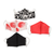 Cotton face masks, 'Bold Contrasts' (set of 4) - 4 White w/ Red & w/ Black 2-Layer Cotton Face Masks (image 2d) thumbail