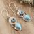 Larimar and blue topaz dangle earrings, 'Wondrous Coil' - Dangle Earrings with Larimar and Blue Topaz